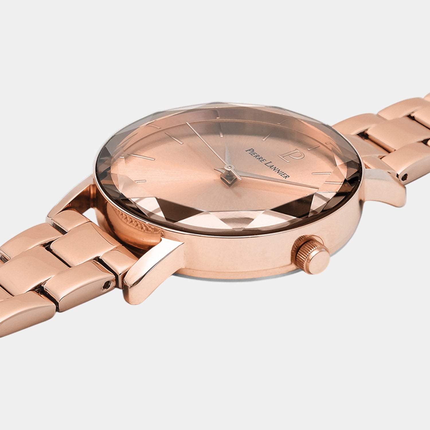 Multiples Women Quartz Pink Dial Analog Stainless Steel Watch 012P958