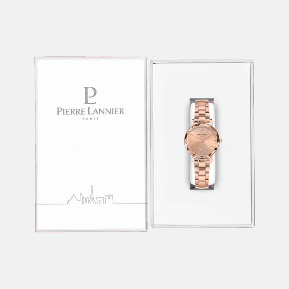 Multiples Women Quartz Rose Gold Dial Analog Stainless Steel Watch 012P958