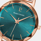 Women Quartz Green Dial Analog Stainless Steel Watch 012P978