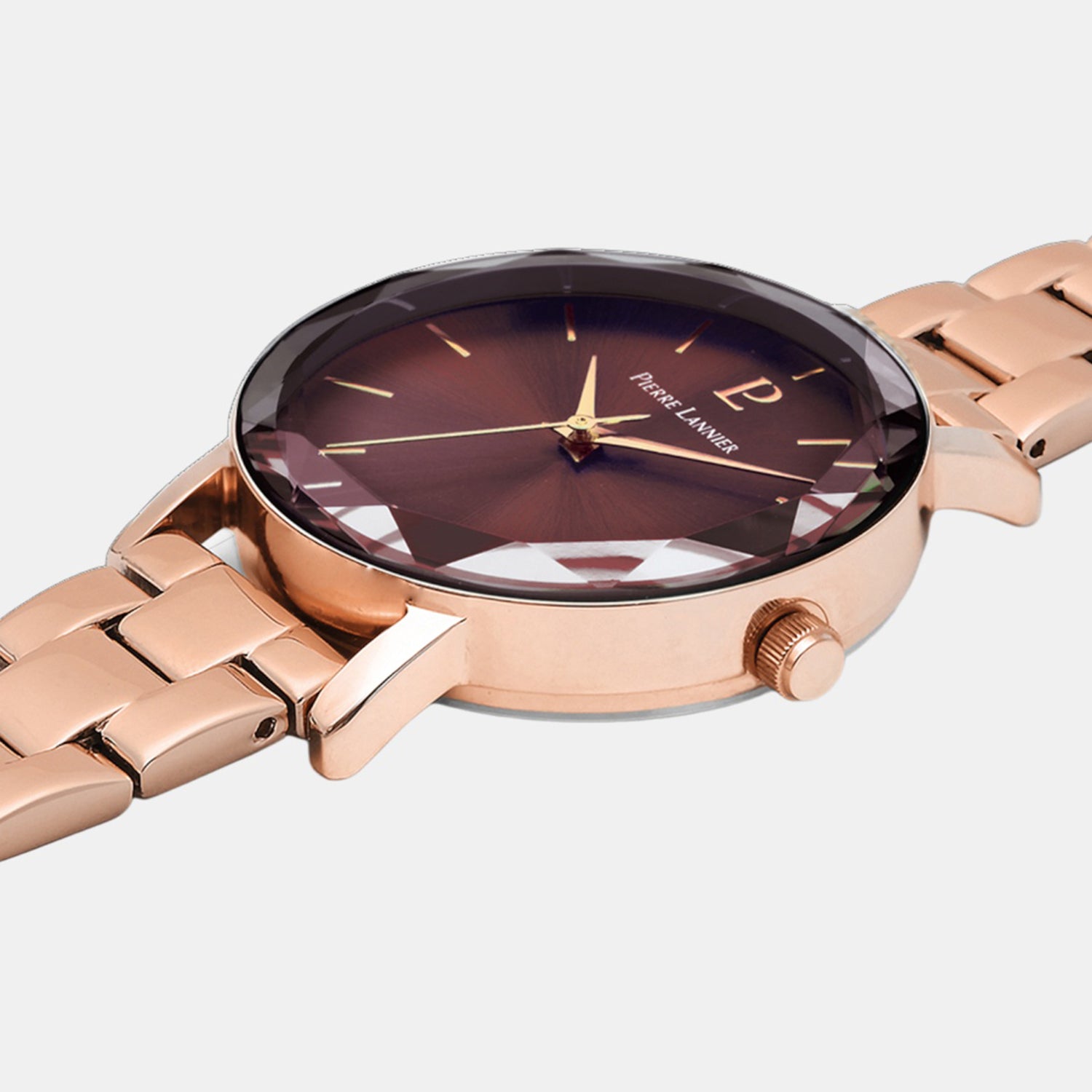 Multiples Women Quartz Brown Dial Analog Stainless Steel Watch 012P988
