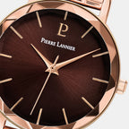 Multiples Women Quartz Brown Dial Analog Stainless Steel Watch 012P988