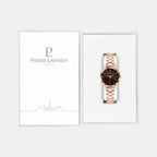 Multiples Women Quartz Brown Dial Analog Stainless Steel Watch 012P988