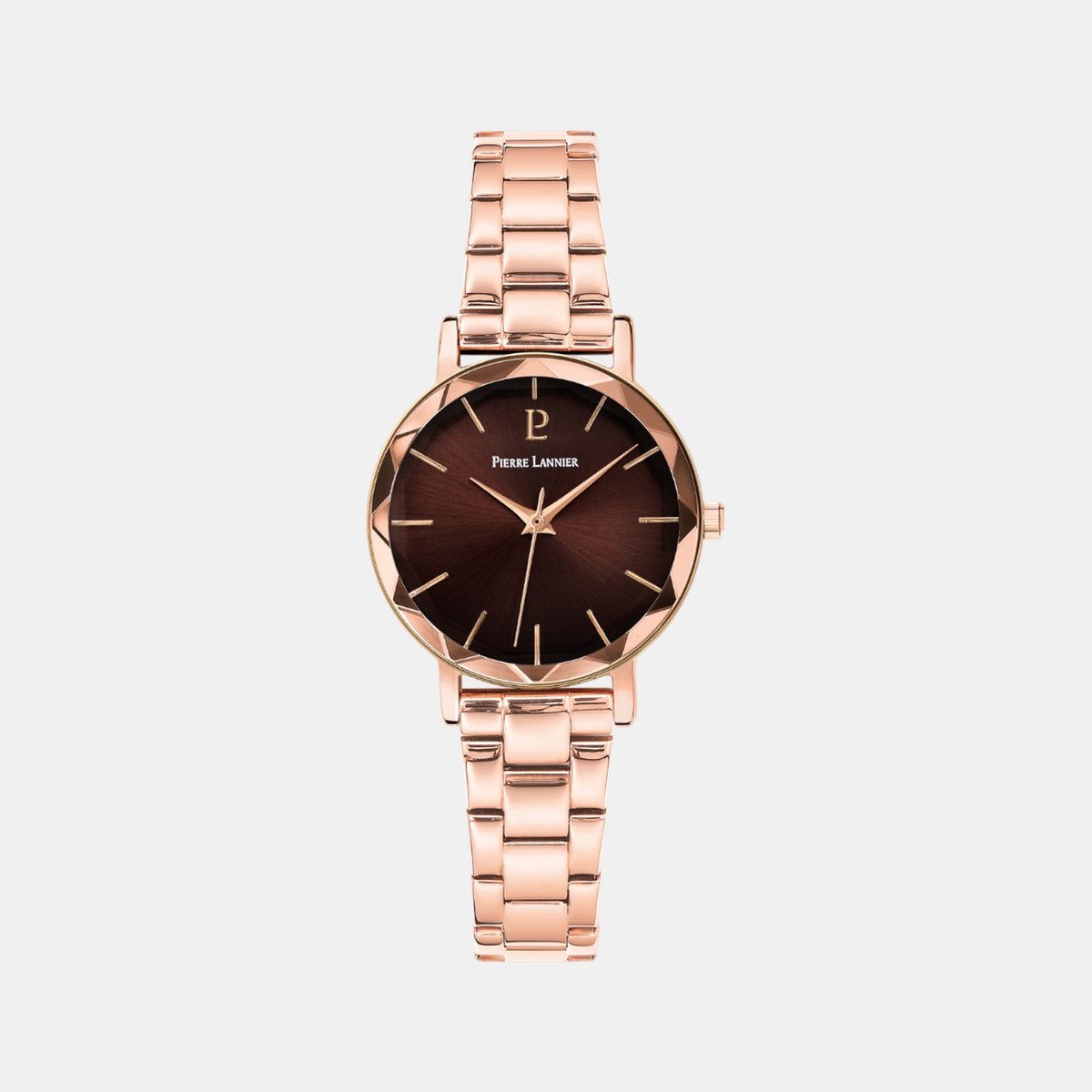 Multiples Women Quartz Brown Dial Analog Stainless Steel Watch 012P988