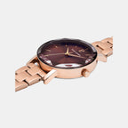 Multiples Women Quartz Brown Dial Analog Stainless Steel Watch 012P988