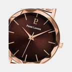 Multiples Women Quartz Brown Dial Analog Stainless Steel Watch 012P988