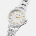 Metropolitain Women Quartz Silver Dial Analog Stainless Steel Watch 017G621