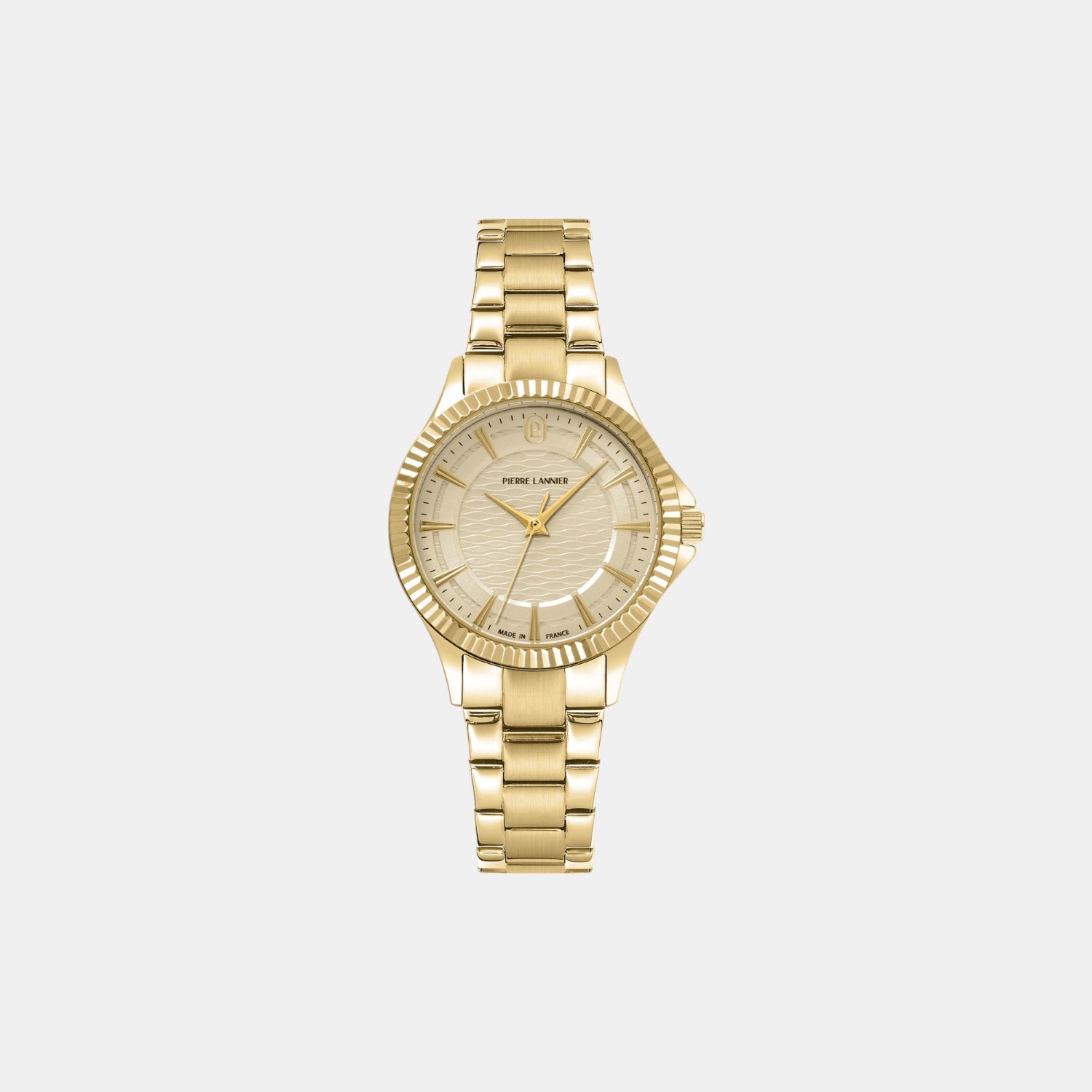 Pierre Lannier Metropolitain Women Quartz Gold Dial Analog Stainless Steel Watch 018Q542-2