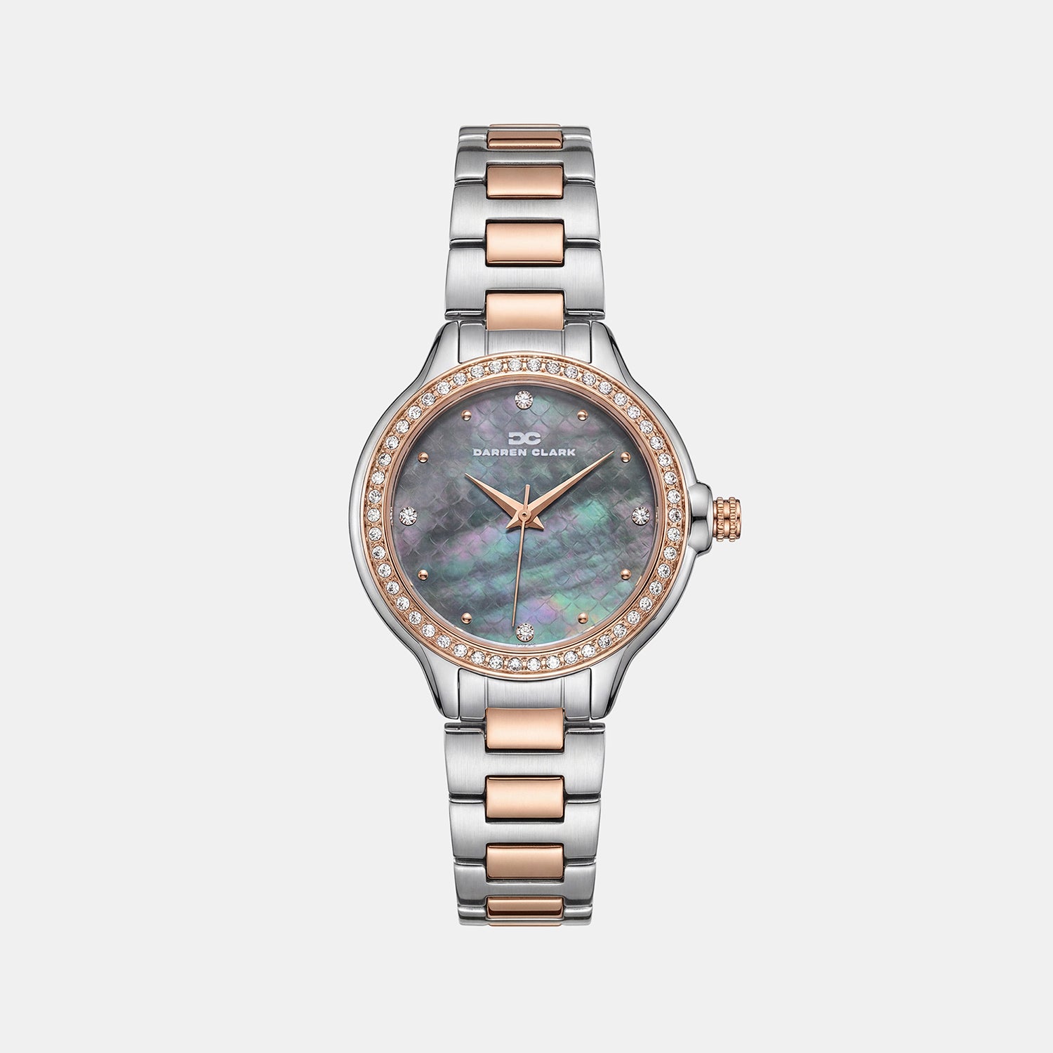 Women Quartz Grey Dial Analog Metal Watch 2015E-M1305