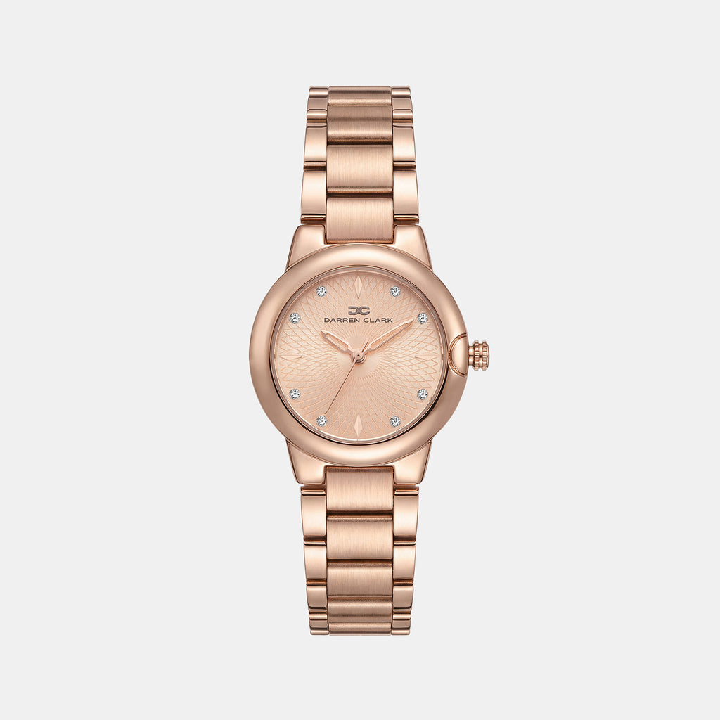 Women Quartz Rose Gold Dial Analog Metal Watch 2016C-M0307