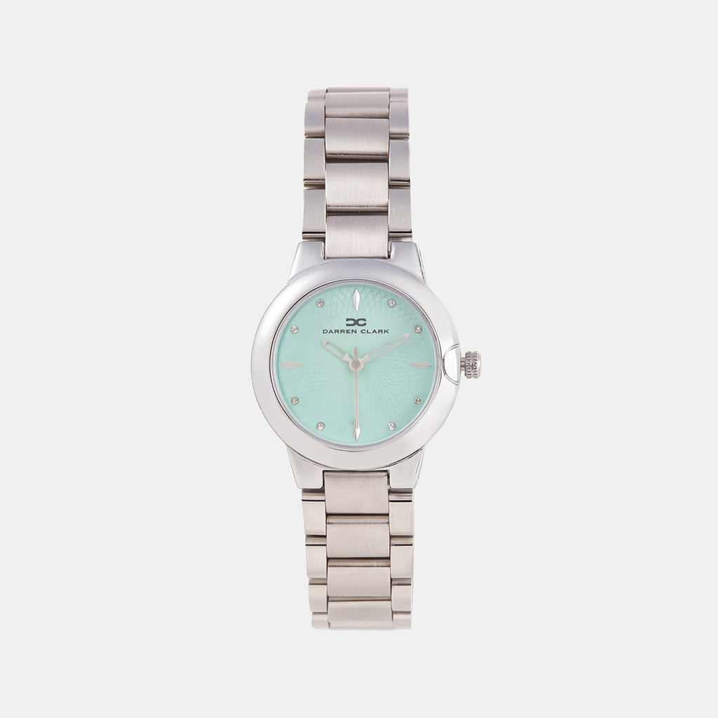 Women Quartz Green Dial Analog Metal Watch 2016A-M0117
