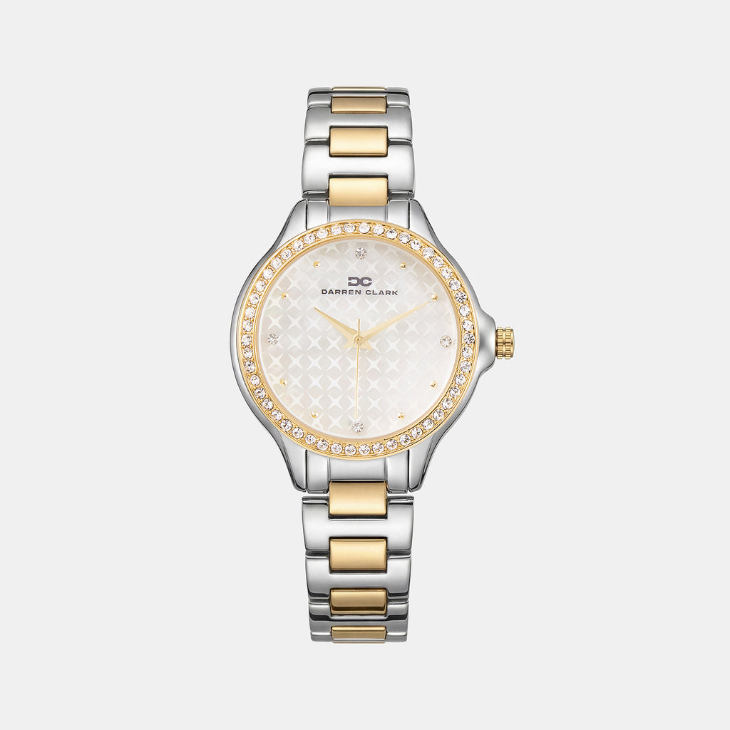 Women Quartz Silver Dial Analog Metal Watch 2015D-M1203