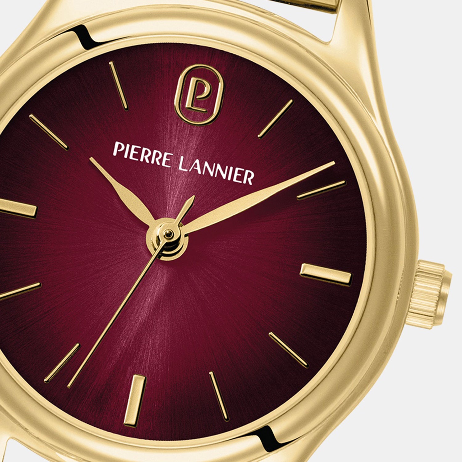 Pya Women Quartz Burgundy Dial Analog Stainless Steel Watch 021K552