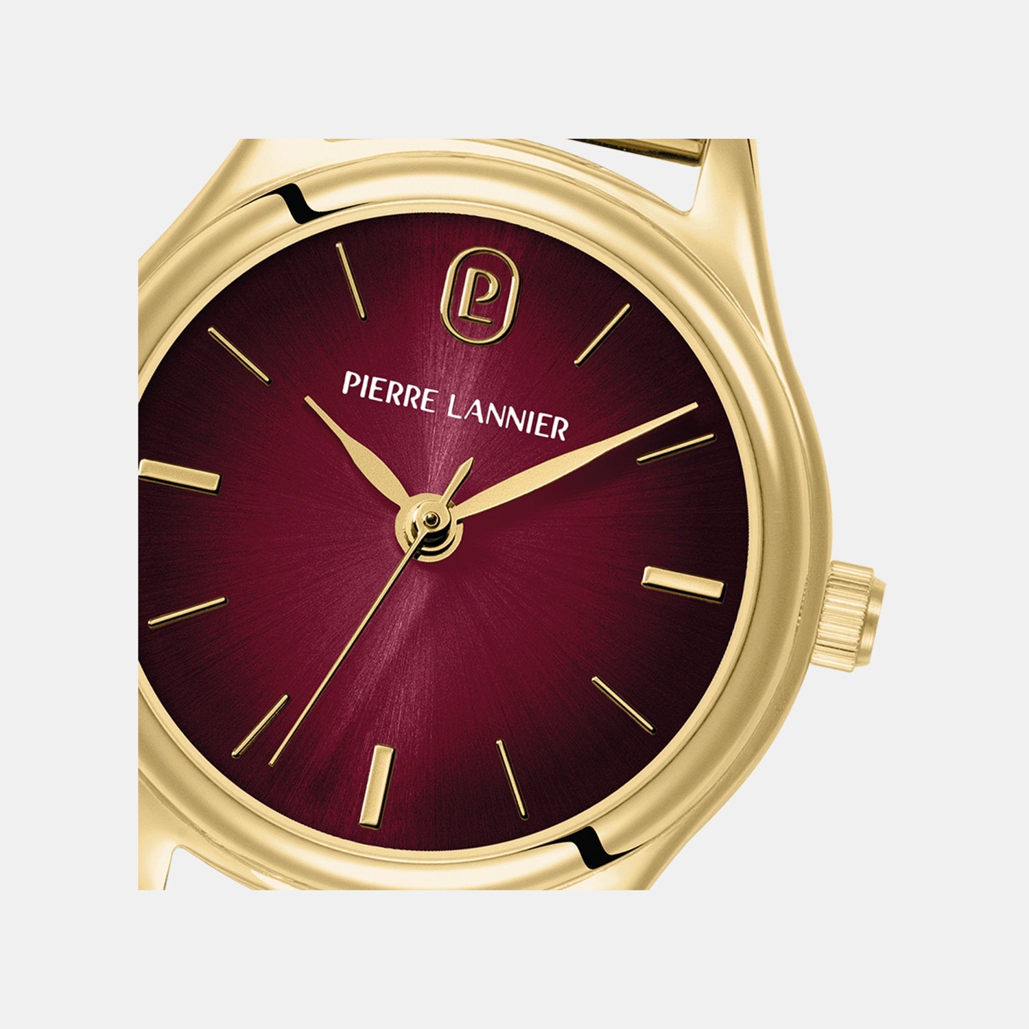 Pya Women Quartz Burgundy Dial Analog Stainless Steel Watch 021K552