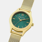 Pya Women Quartz Green Dial Analog Stainless Steel Watch 021K572