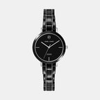 Chouquette Women Quartz Black Dial Analog Stainless Steel Watch 024L839