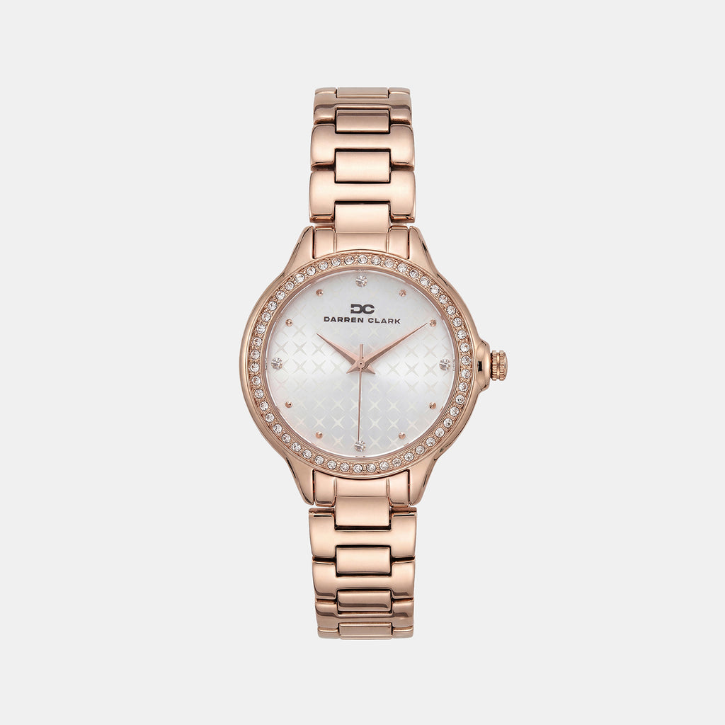 Women Quartz Silver Dial Analog Metal Watch 2015C-M0303