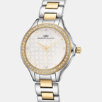 Women Quartz Silver Dial Analog Metal Watch 2015D-M1203