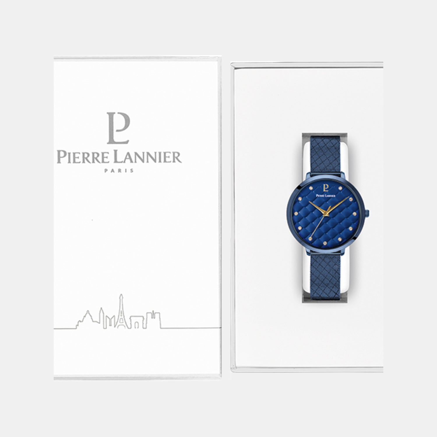Grace Women Quartz Blue Dial Stainless Steel Watch 030M869