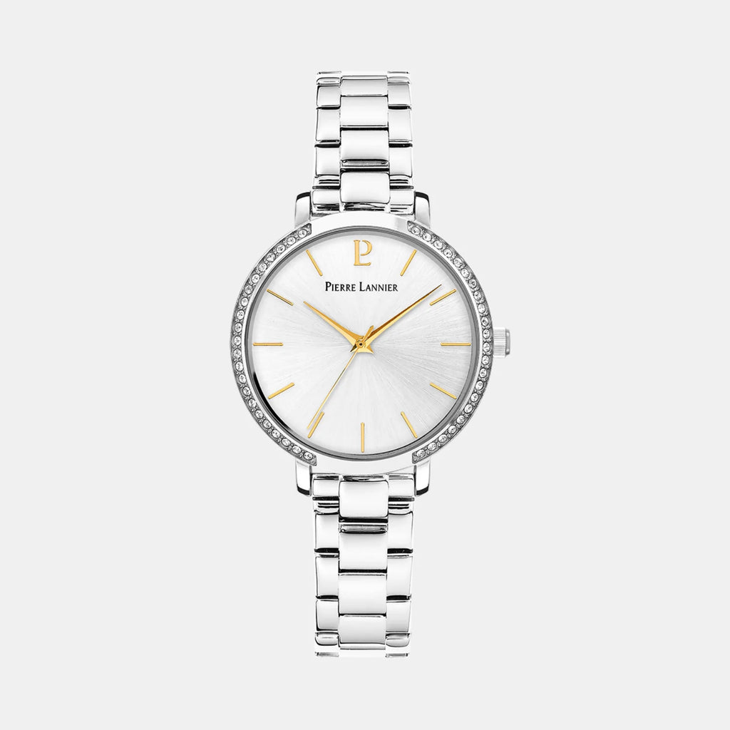 Chouquette Women Quartz Silver Dial Analog Stainless Steel Watch 036P621