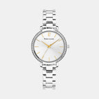 Chouquette Women Quartz Silver Dial Analog Stainless Steel Watch 036P621