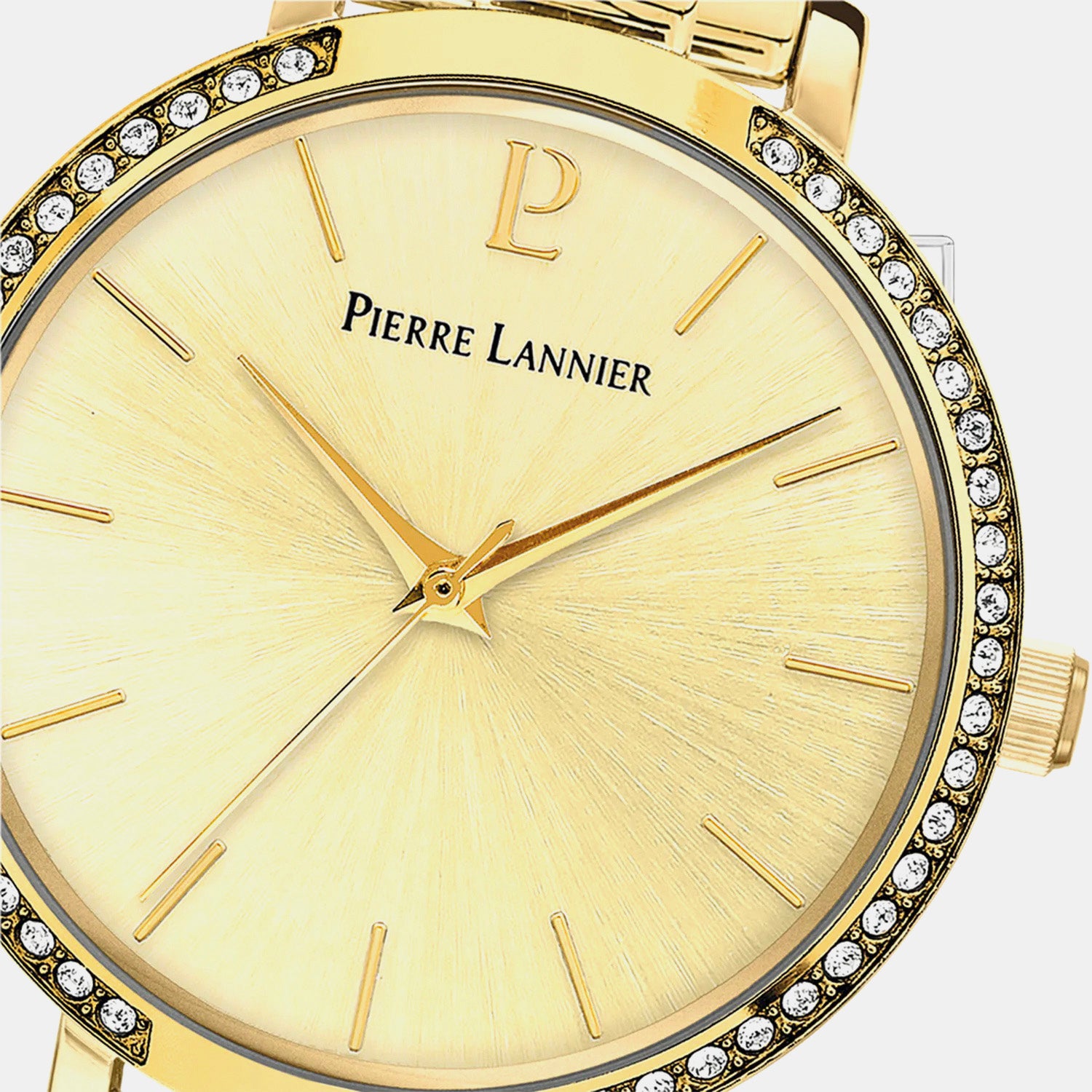 Chouquette Women Quartz Gold Dial Analog Stainless Steel Watch 037H542