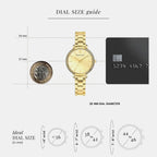 Chouquette Women Quartz Gold Dial Analog Stainless Steel Watch 037H542