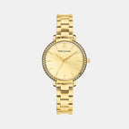 Pierre Lannier Chouquette Women Quartz Gold Dial Analog Stainless Steel Watch 037H542-1