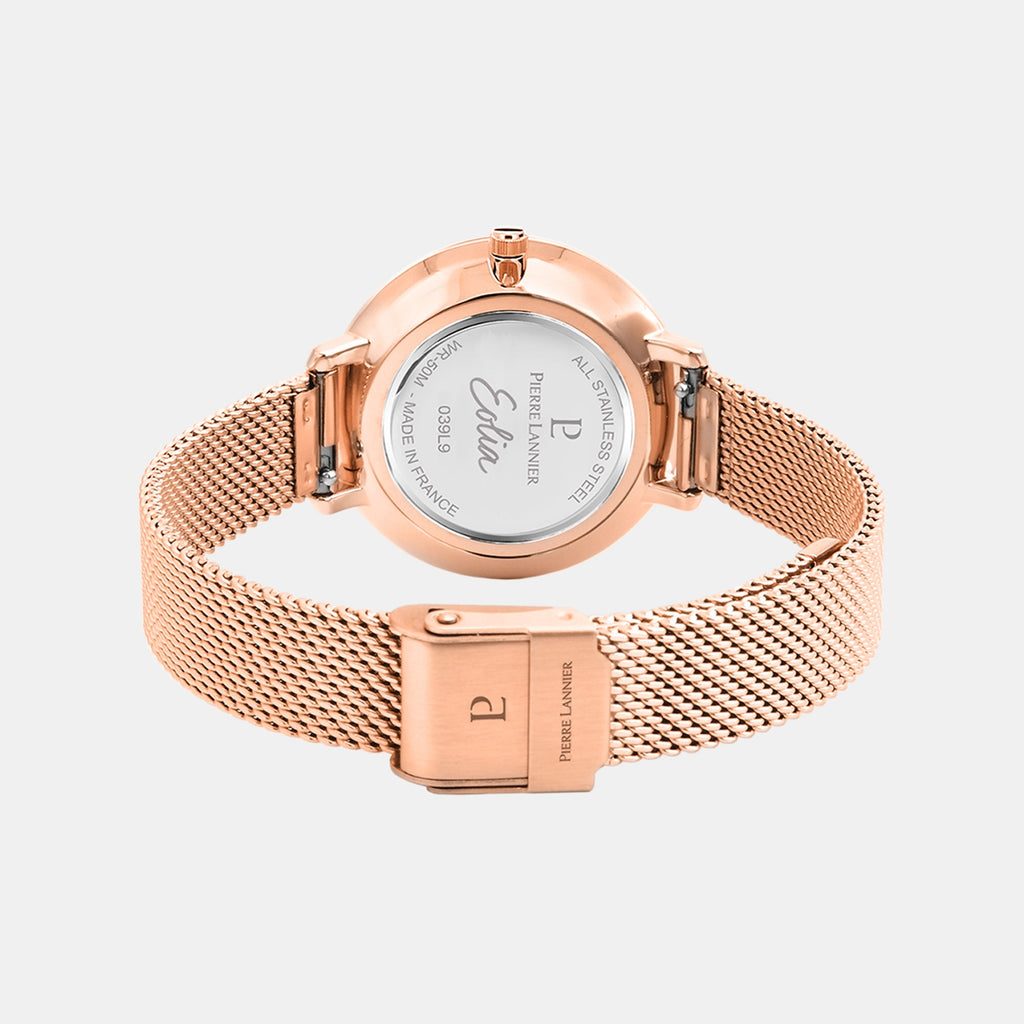 Eolia Women Quartz White Dial Analog Mesh Watch 039L908