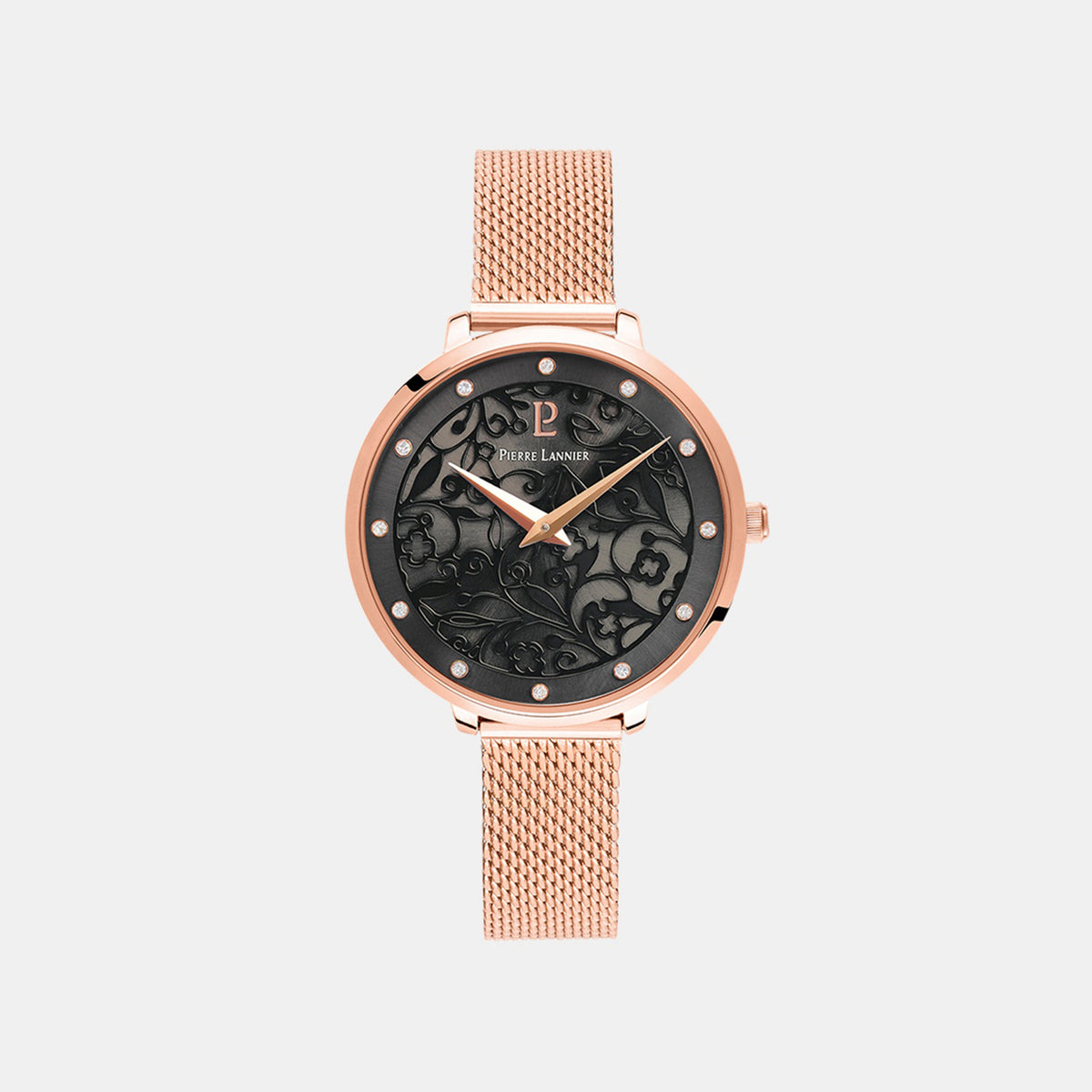 Eolia Women Quartz Grey Dial Analog Mesh Watch 039L938