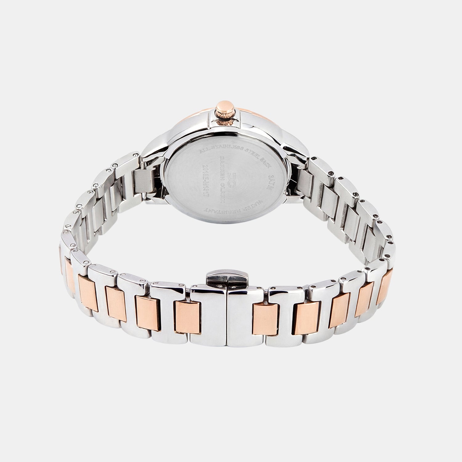 Women Quartz Light Blue Dial Analog Metal Watch 2015E-M1317