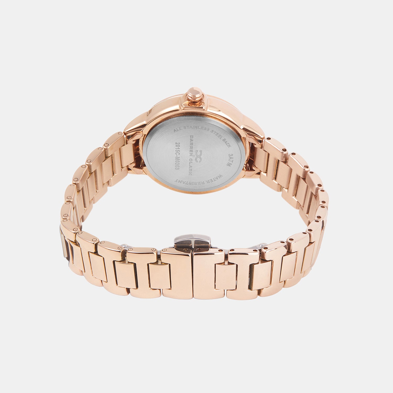 Women Quartz Rose Gold Dial Analog Metal Watch 2015C-M0303