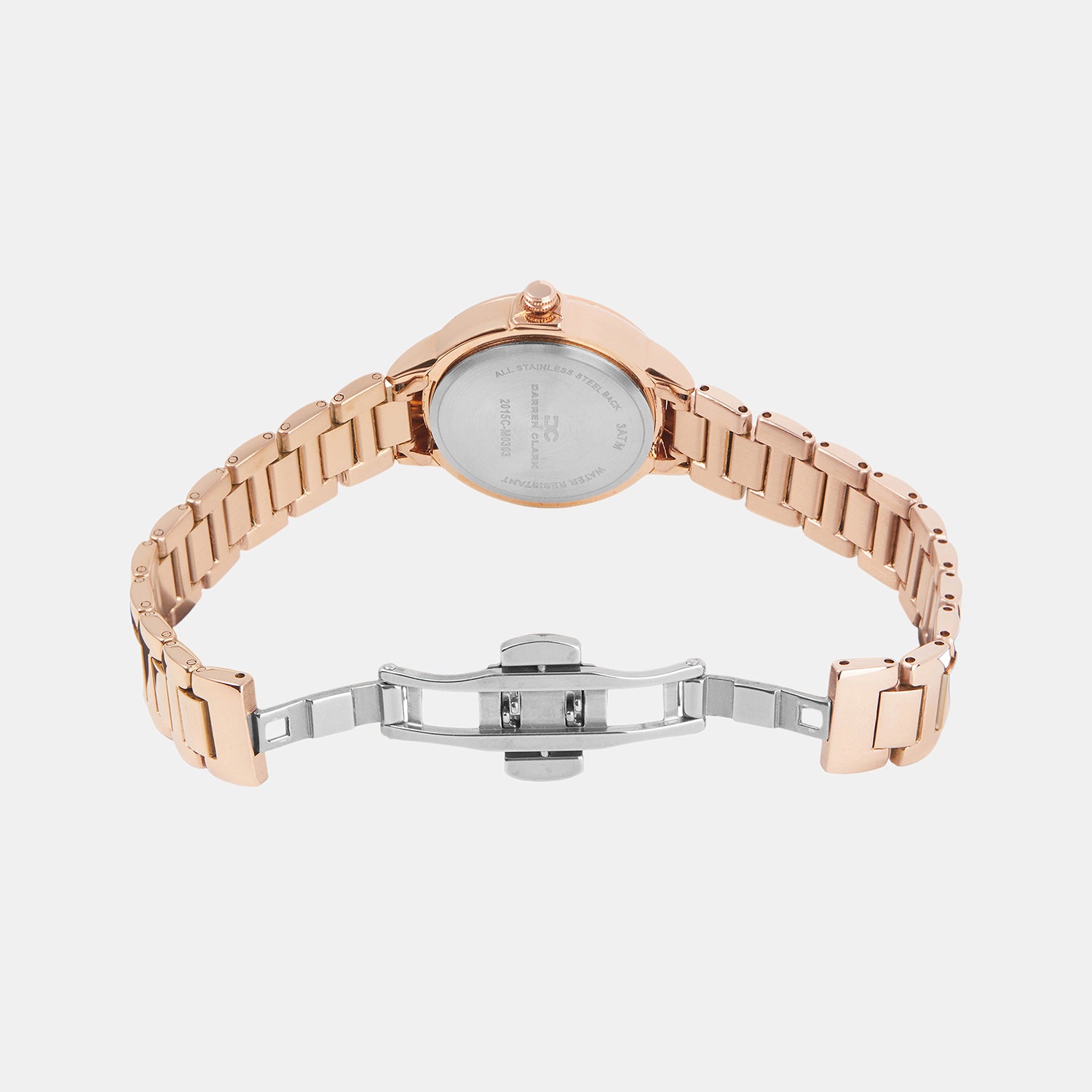 Women Quartz Rose Gold Dial Analog Metal Watch 2015C-M0303