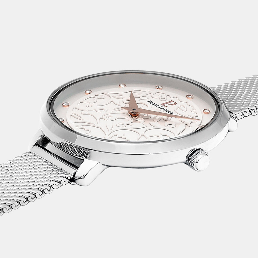 Eolia Women Quartz White Dial Analog Stainless Steel Watch 040J608