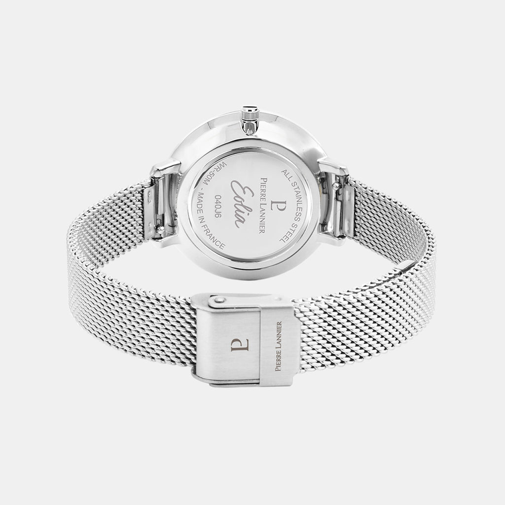 Eolia Women Quartz White Dial Analog Stainless Steel Watch 040J608