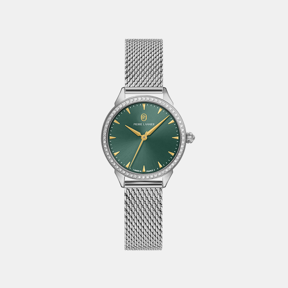 Astoria Women Quartz Green Dial Analog Mesh Watch 040K671