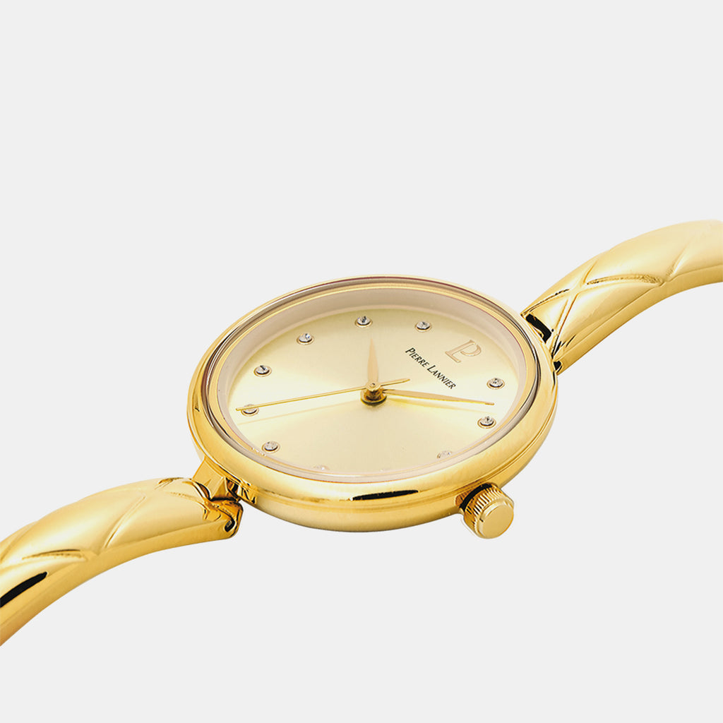 Leia Women Quartz Gold Dial Stainless Steel Watch 043L542