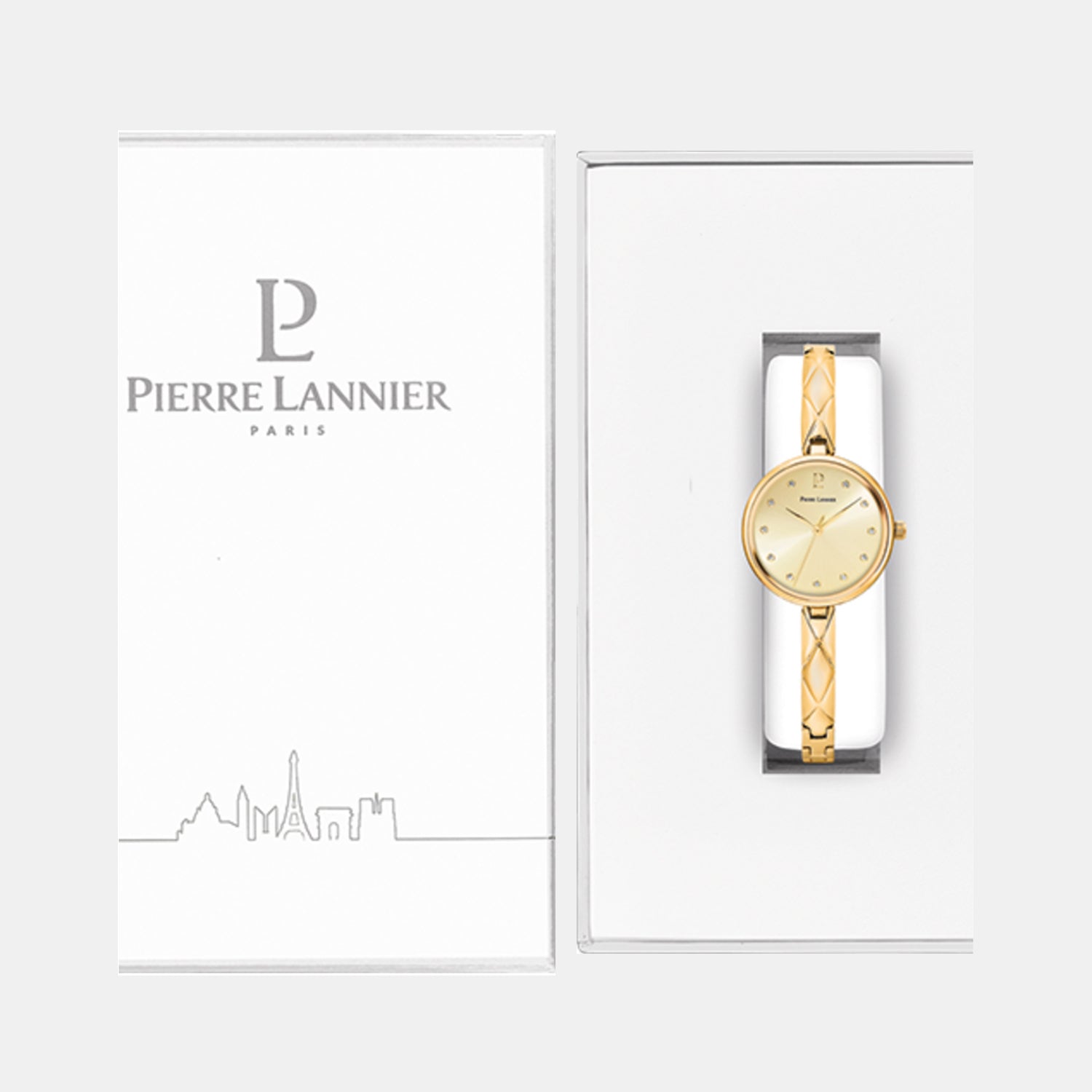 Leia Women Quartz Gold Dial Stainless Steel Watch 043L542