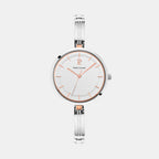 Pretty Women Quartz White Dial Analog Stainless Steel Watch 047K701