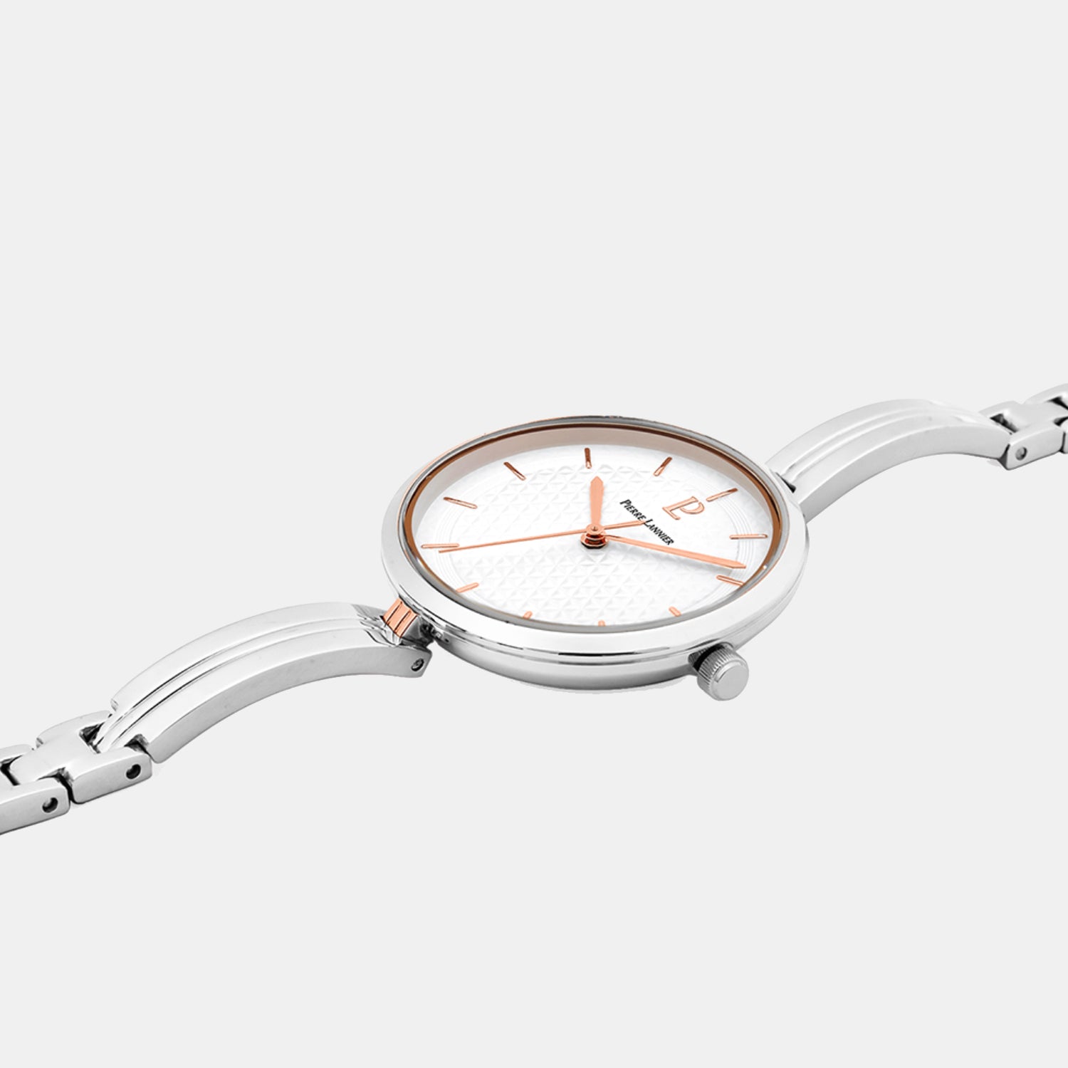 Pretty Women Quartz White Dial Analog Stainless Steel Watch 047K701