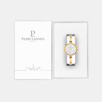 Women Quartz White Dial Analog Stainless Steel Watch 048M502