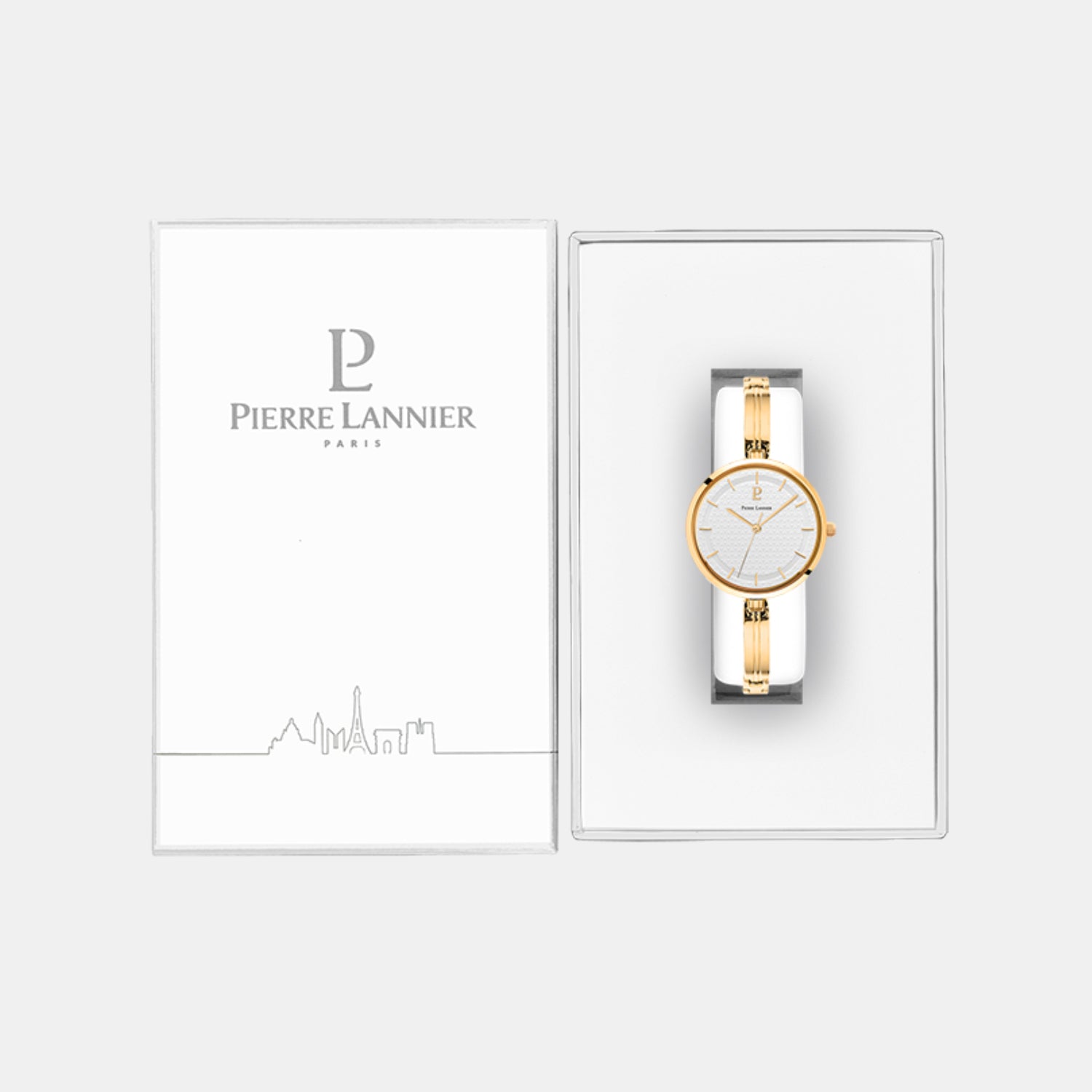 Women Quartz White Dial Analog Stainless Steel Watch 048M502