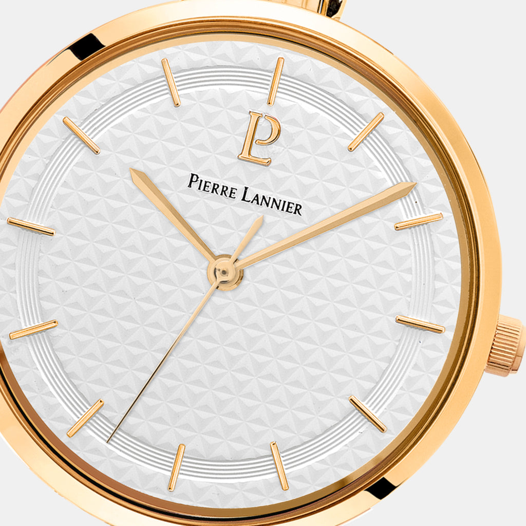 Women Quartz White Dial Analog Stainless Steel Watch 048M502