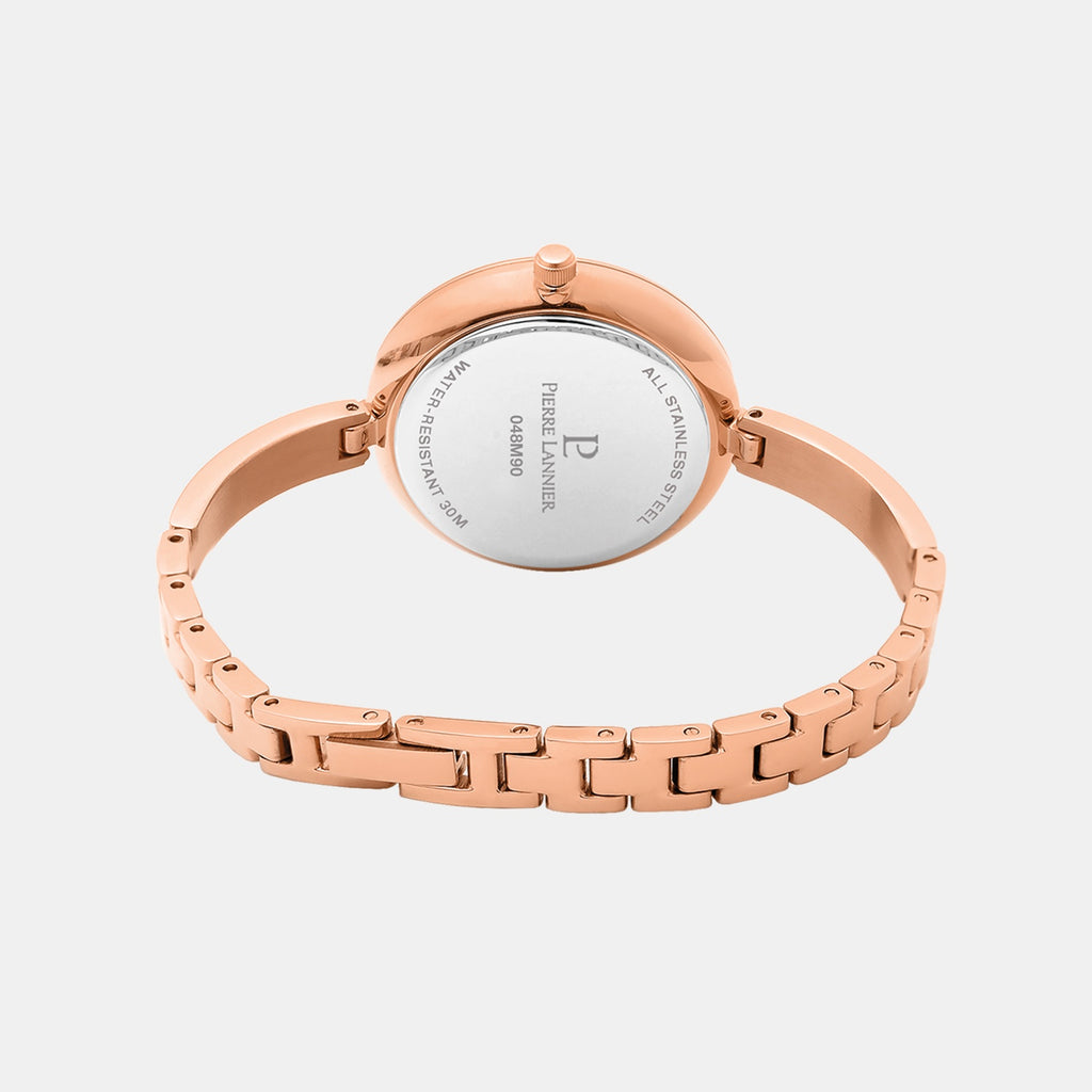 Pretty Women Quartz White Dial Analog Stainless Steel Watch 048M908