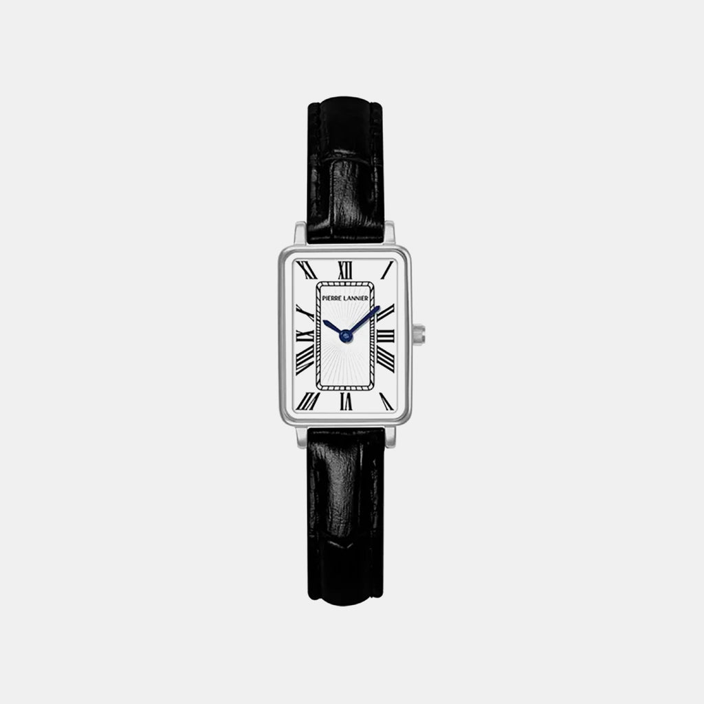 Women Quartz Silver Dial Analog Leather Watch 049D603