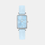 Ariane Women Quartz Blue Dial Analog Leather Watch 049D666