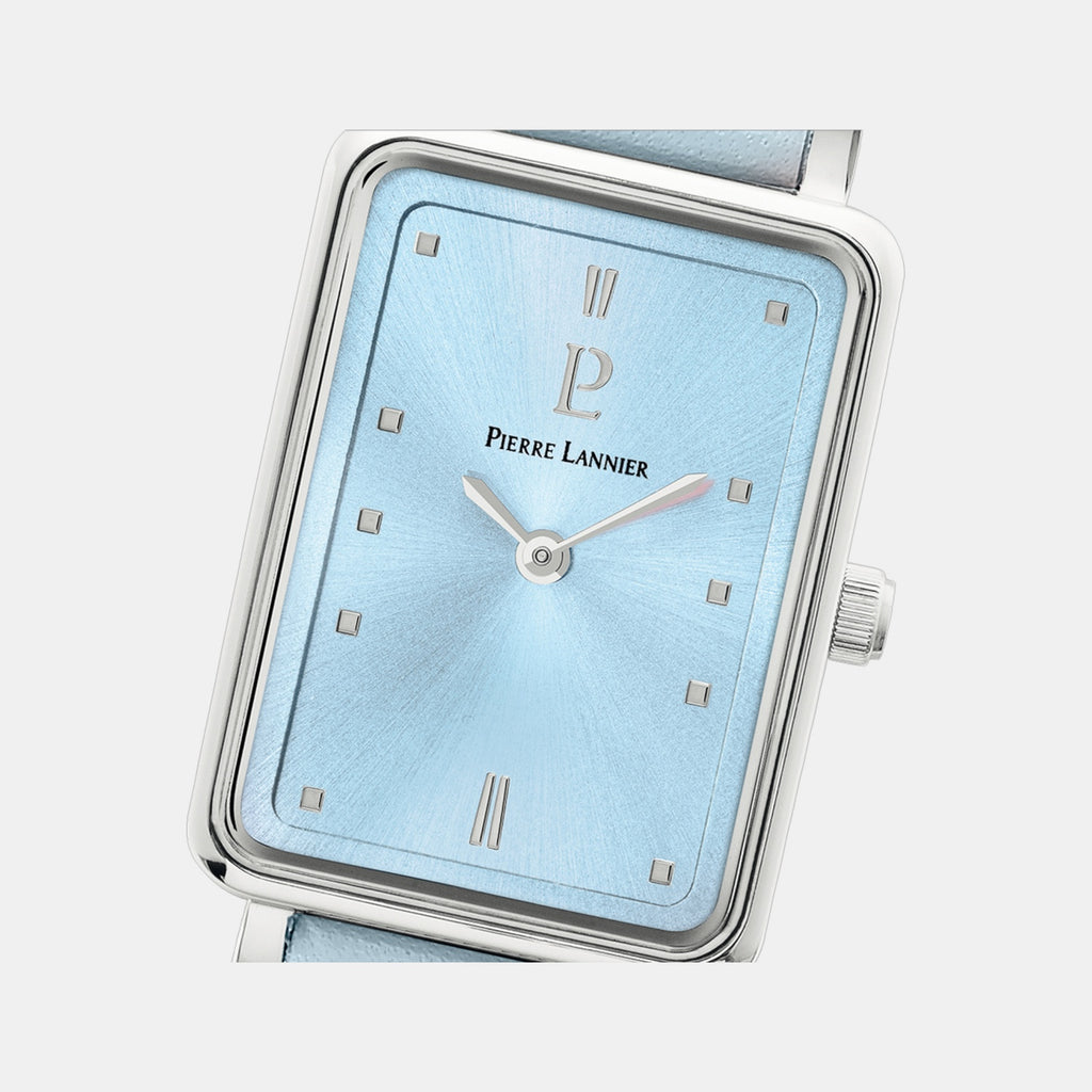 Ariane Women Quartz Blue Dial Analog Leather Watch 049D666