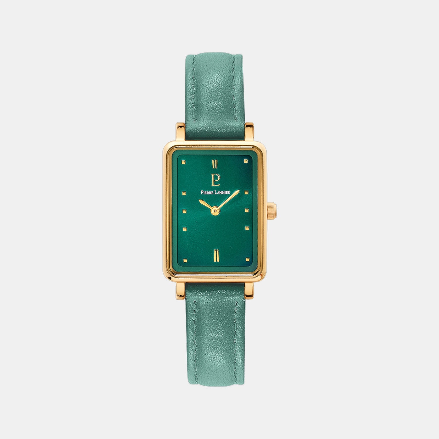 Ariane Women Quartz Green Dial Analog Leather Watch 050K577