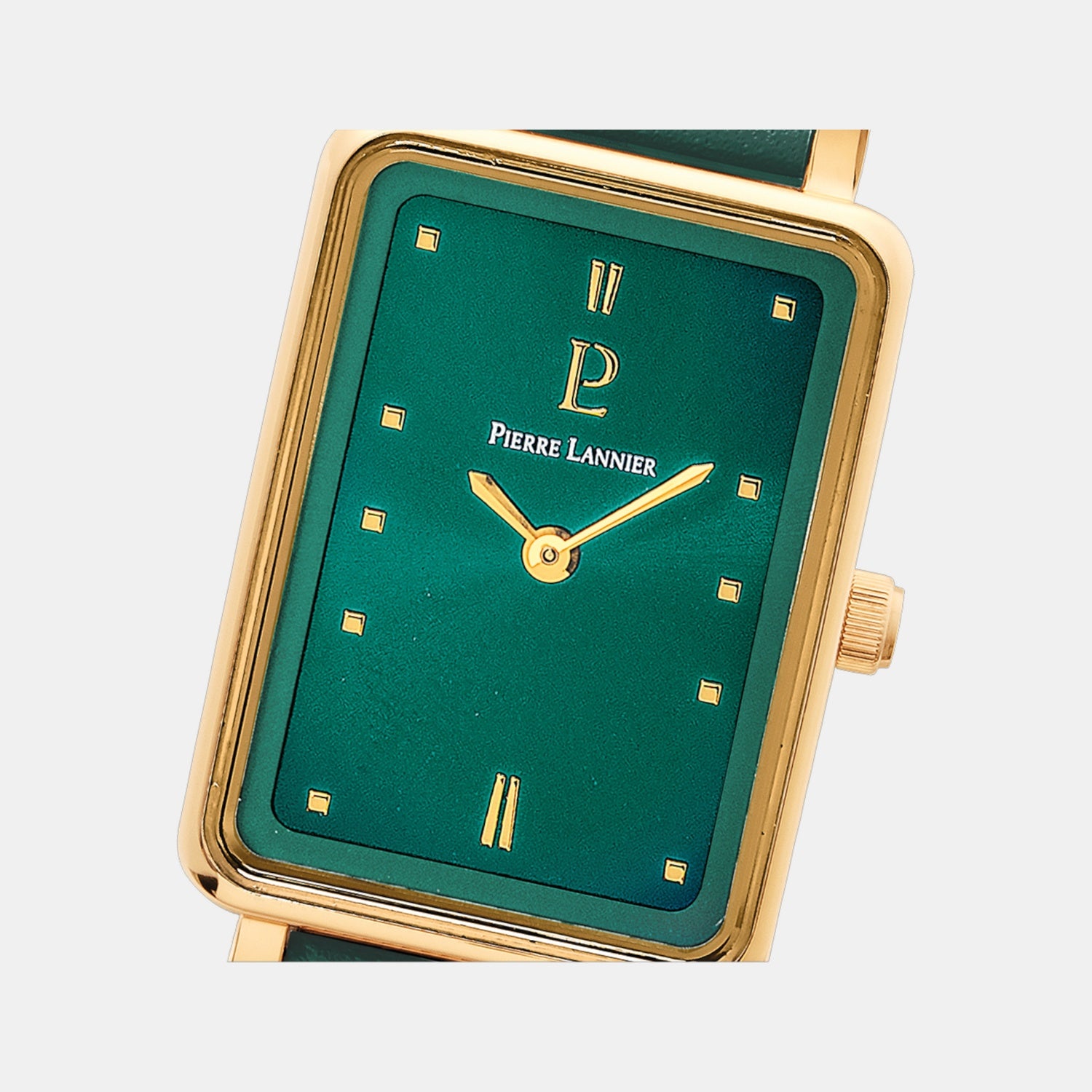 Ariane Women Quartz Green Dial Analog Leather Watch 050K577