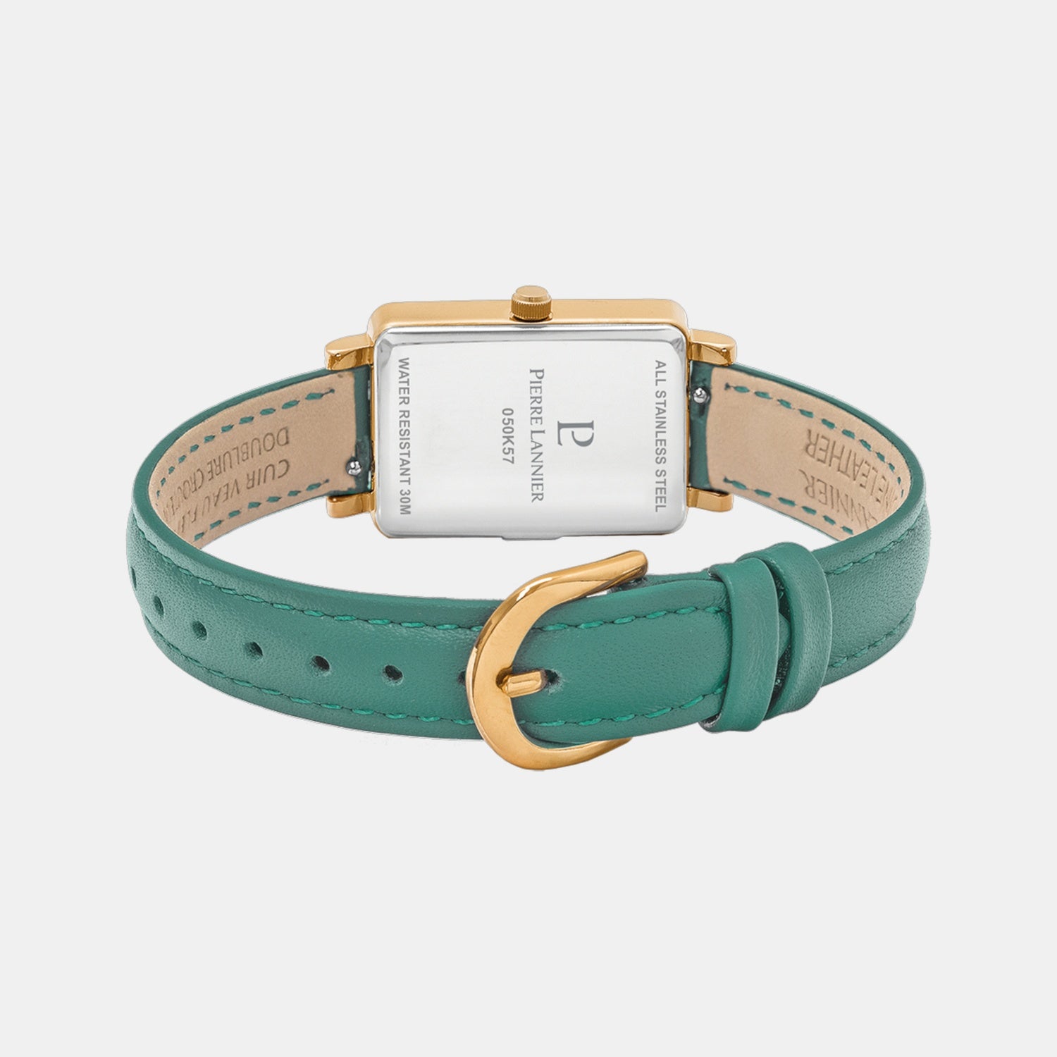 Ariane Women Quartz Green Dial Analog Leather Watch 050K577