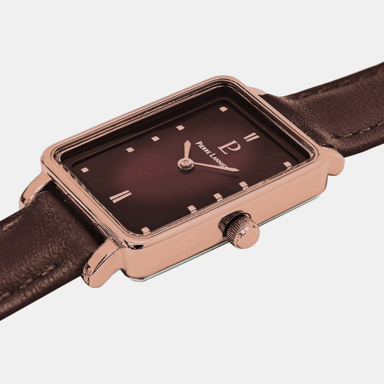 Ariane Women Quartz Brown Dial Analog Leather Watch 050K984
